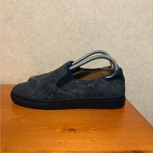 Trask Lillian Navy Suede Star Print Slip-On Shoes Women’s Size 8